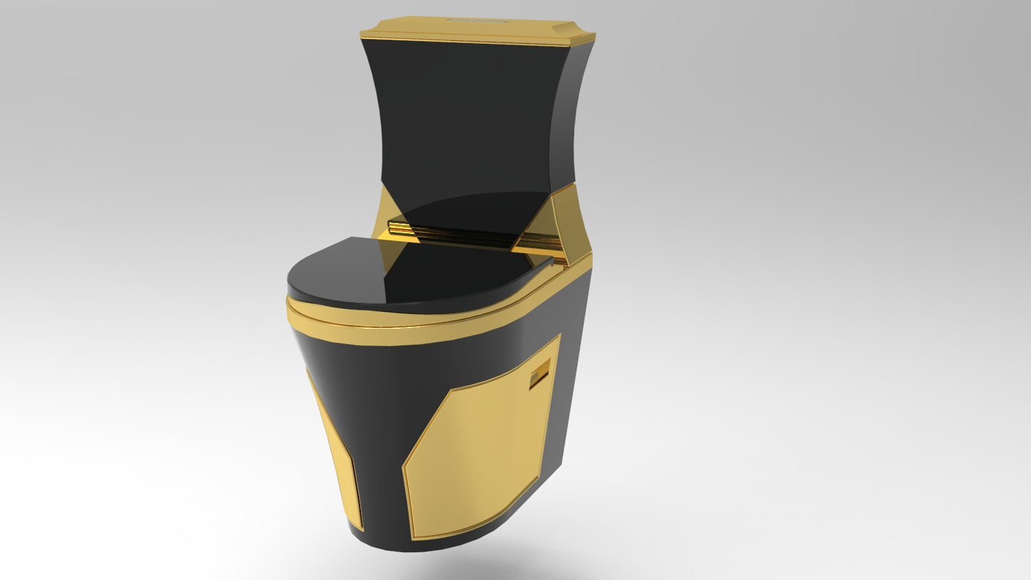 Deep Space Manual Pedestal Toilet